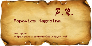 Popovics Magdolna névjegykártya